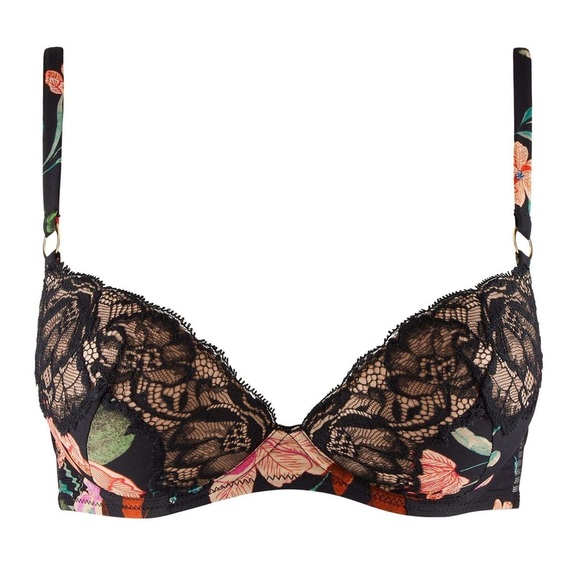 Aubade Sweet Folk Padded Plunge Bra! 32 - Picture 2 of 12